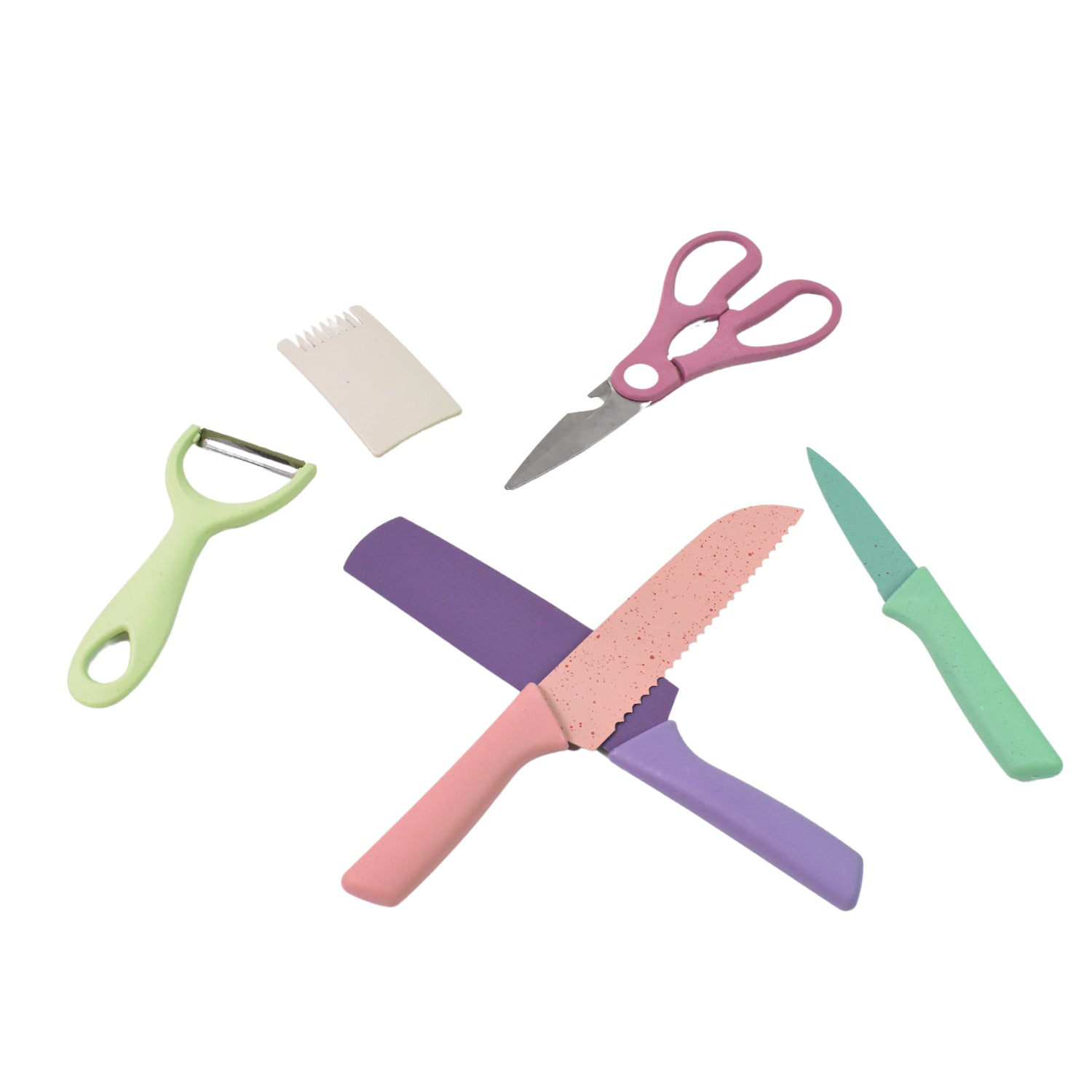 Professional Colorful Kitchen Knives Set (6 Pcs Set) Professional Colorful Kitchen Knives Set (6 Pcs Set)